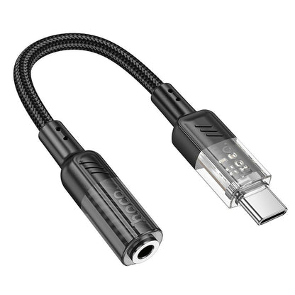 Adaptor Audio USB-C - 3.5mm HOCO LS37, Negru