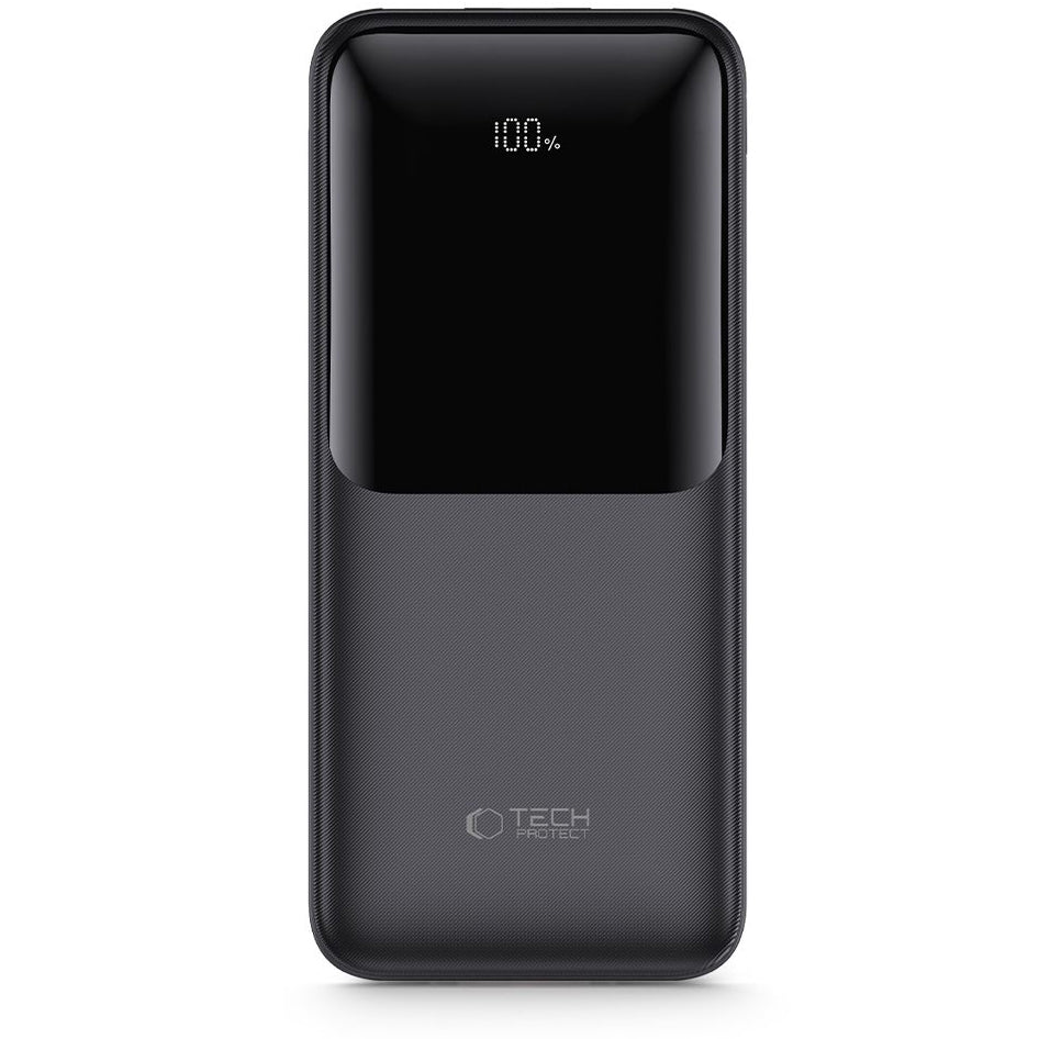 Eksterna baterija Tech-Protect PB02, 20000mAh, 22.5W, QC + PD, 1 x USB-C - 2 x USB-A, Crna