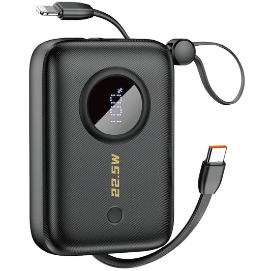 Vanjska baterija Dudao K14, 10000mAh, 22.5W, QC + PD, 1 x USB-A - 1 x USB-C, Crna
