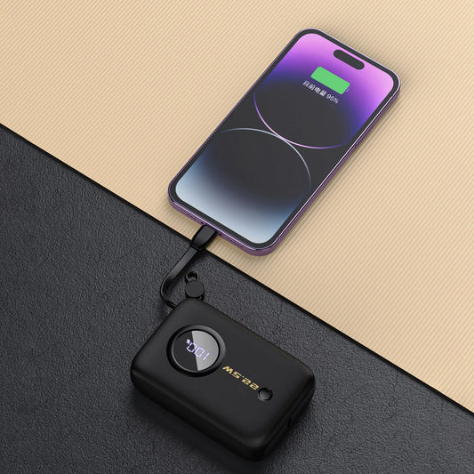 Vanjska baterija Dudao K14, 10000mAh, 22.5W, QC + PD, 1 x USB-A - 1 x USB-C, Crna