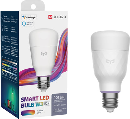LED sijalica Yeelight W3, Wi-Fi, E27, 8W, 1700K - 6500K, 900lm, višebojna YLDP005