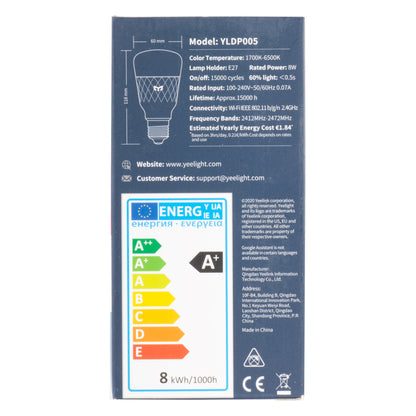 LED sijalica Yeelight W3, Wi-Fi, E27, 8W, 1700K - 6500K, 900lm, višebojna YLDP005