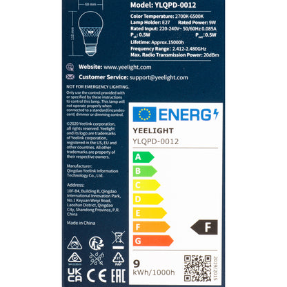 LED sijalica Yeelight W4 Lite, Wi-Fi, E27, 9W, 2700K - 6500K, 806lm, Bela YLQDP-0012