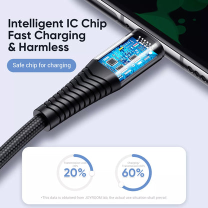 Kabel za punjenje USB-A - Lightning / microUSB / USB-C Joyroom S-1230G4 3u1, 20W, 1.2m, Crni