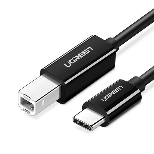Kabel za pisač UGREEN US241, USB-C - USB-B, 1m, Crni