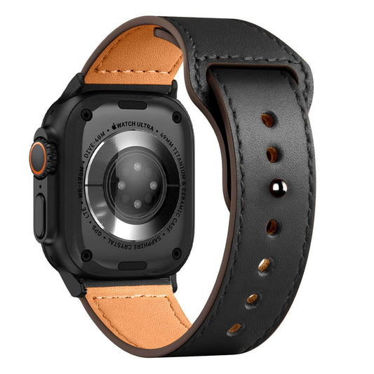 Curea Tech-Protect NaturalFit pentru Apple Watch 49mm / 45mm / 44mm / 42mm Series, Neagra