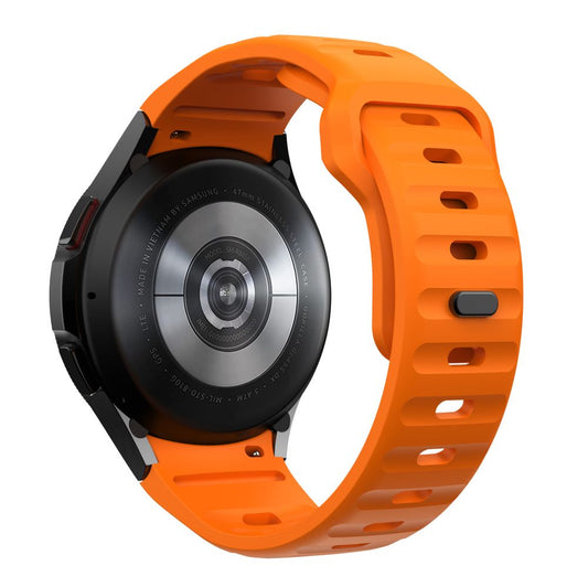 Curea Tech-Protect Silicone Line pentru Samsung Galaxy Watch7 / Watch FE / Watch6 / Watch5 / Watch4 Series, Portocalie