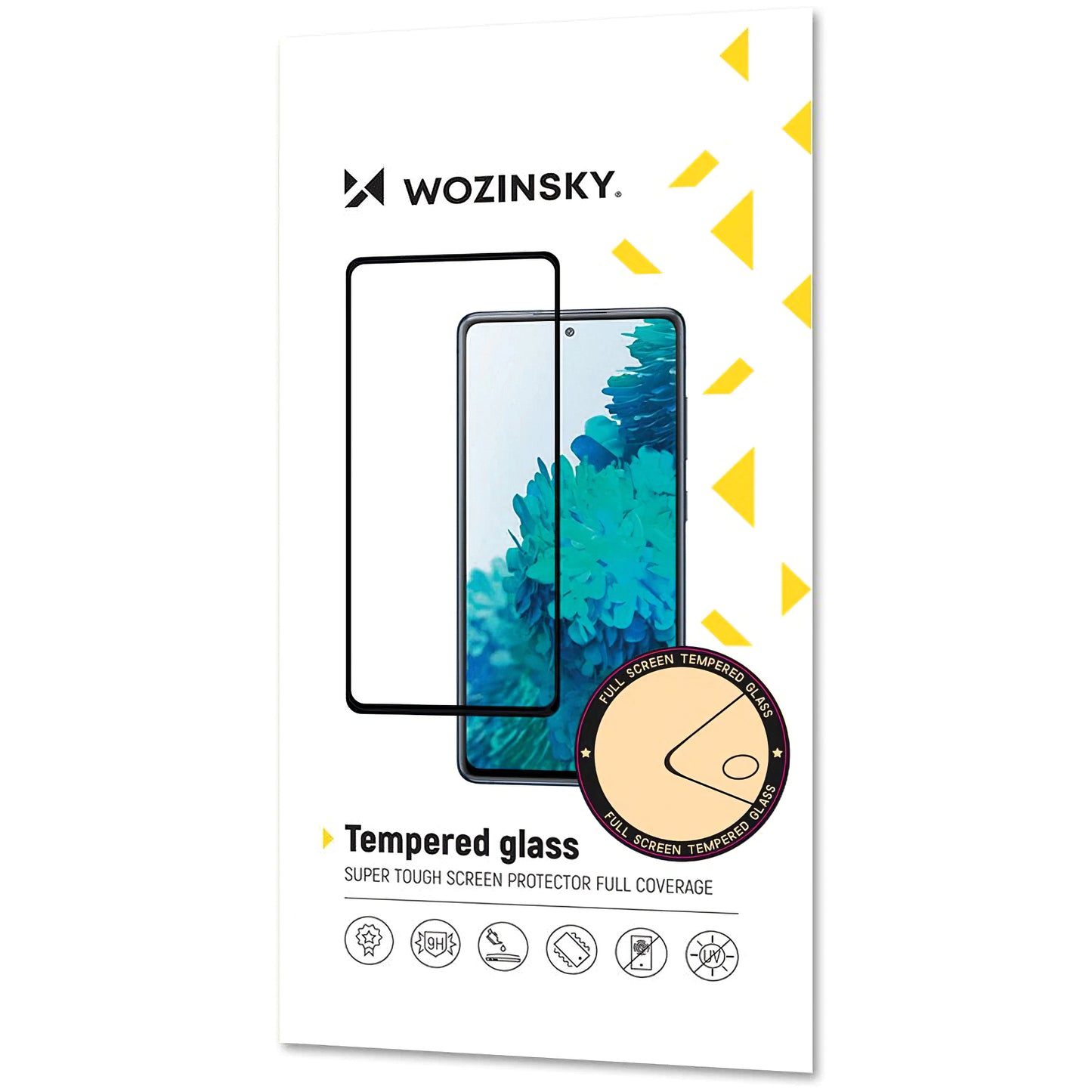 Folie de protectie Ecran WZK pentru Huawei Y6p, Sticla Flexibila, Full Glue, Neagra